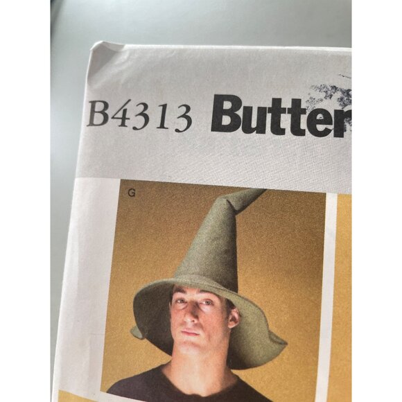 Butterick B4313 Costume Hats Pirate Witch Jester Pharoh Pattern Large UNCUT - Picture 4 of 6